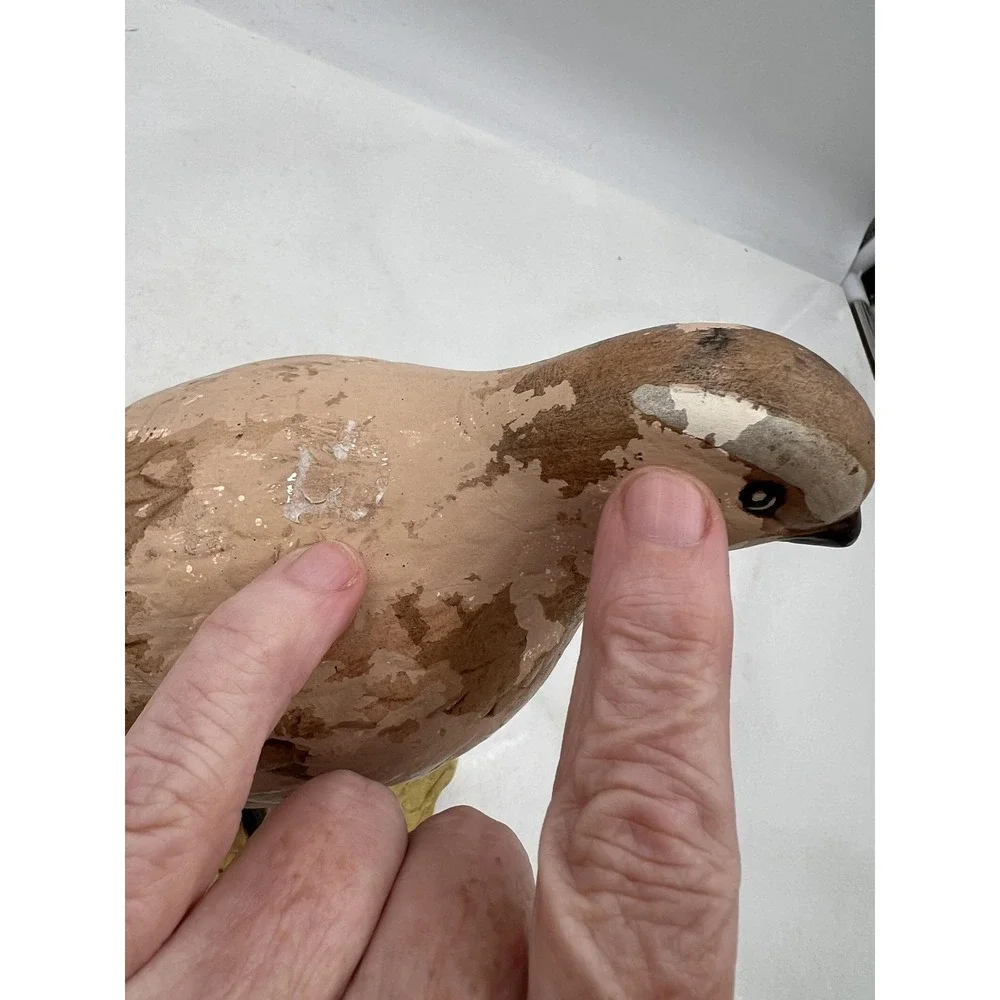 Vintage Home Interiors Quail Bird Figurine Ceramic Statue Rustic Farmhouse Decor